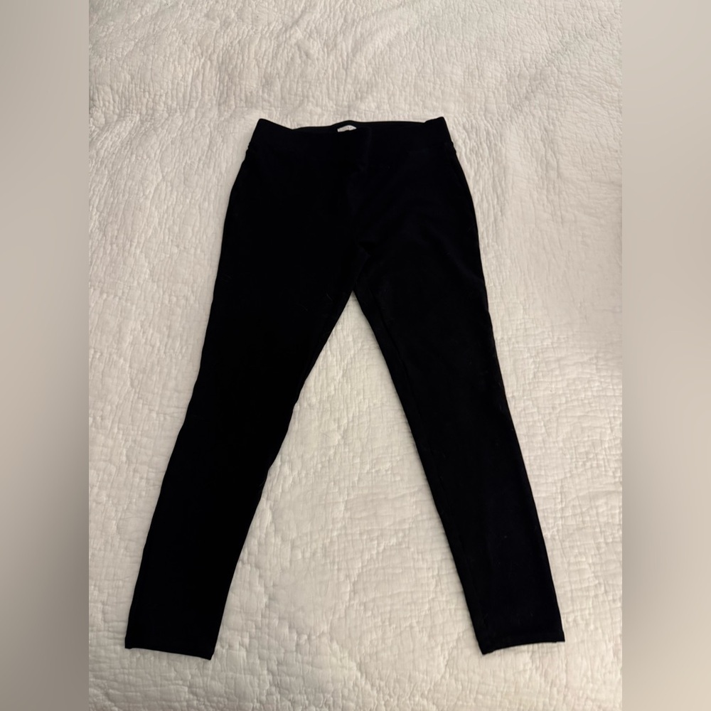 Loft ankle pant elastic waist, pull on black. Size MP